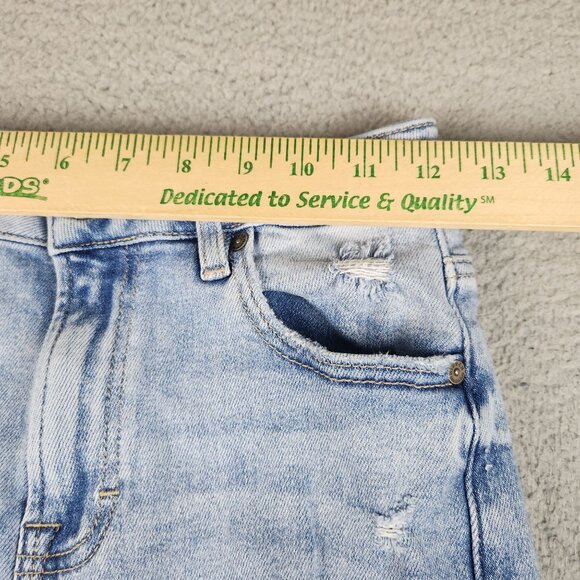 Hidden Jeans Women's 24 Light Wash Wide Leg Distressed Baggy Skater Raw Hem - Picture 3 of 11